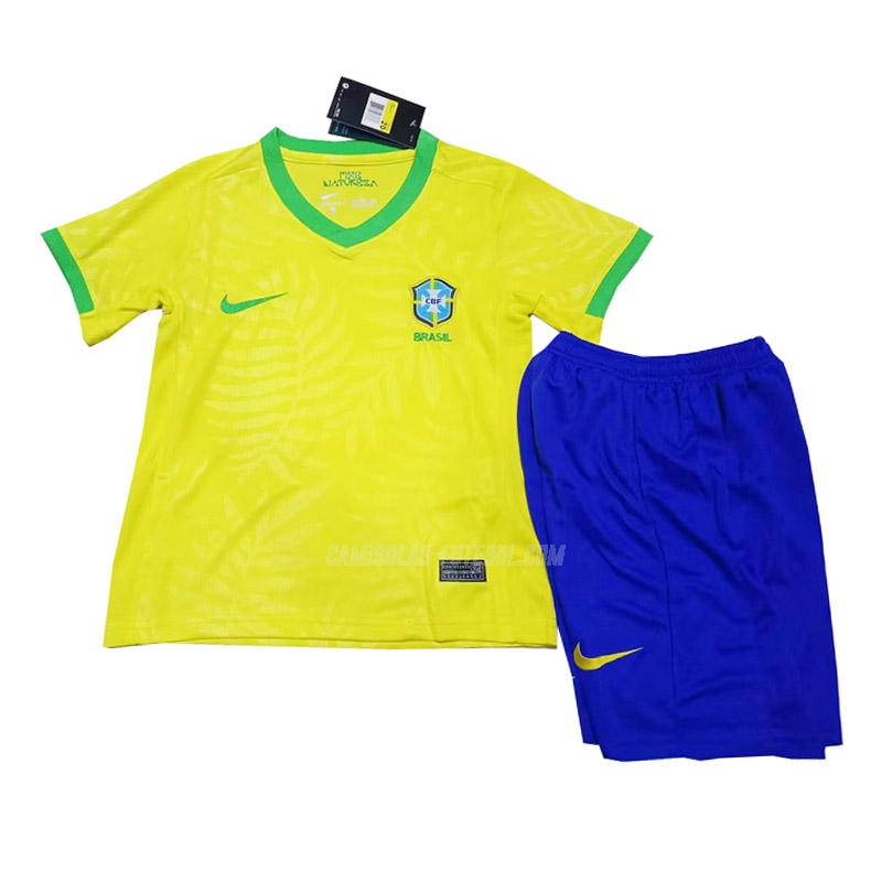nike camisola brasil crianças equipamento principal 2023