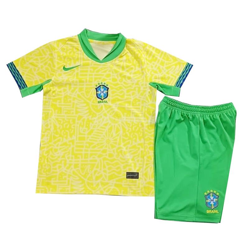 nike camisola brasil crianças equipamento principal 2024