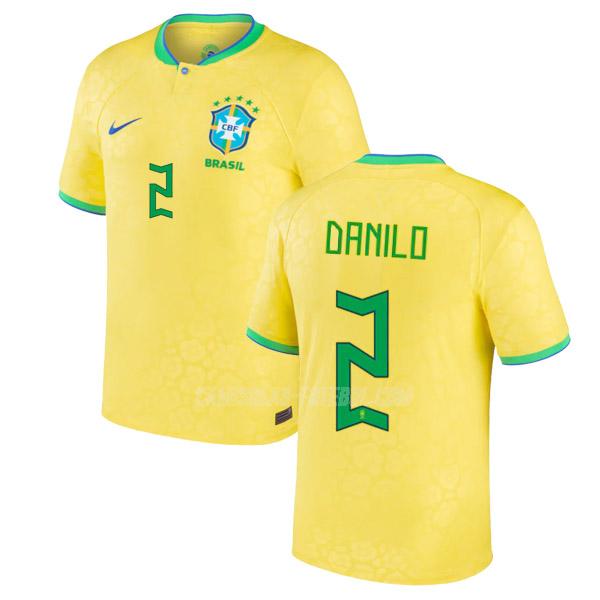 nike camisola brasil danilo copa do mundo equipamento principal 2022