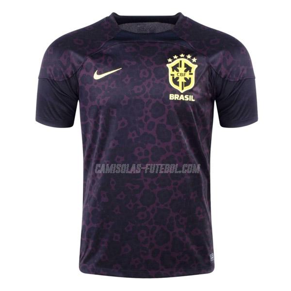 nike camisola brasil guarda-redes copa do mundo preto 2022