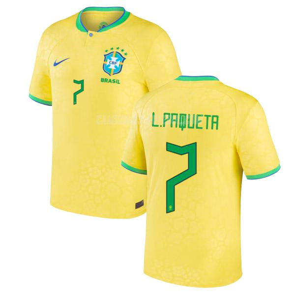 nike camisola brasil l. paqueta copa do mundo equipamento principal 2022