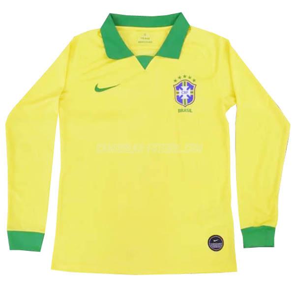 nike camisola brasil manga comprida equipamento principal 2019-2020