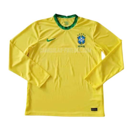 nike camisola brasil manga comprida equipamento principal 2020-21
