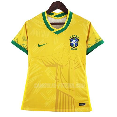 nike camisola brasil mulher amarelo bx1 2022