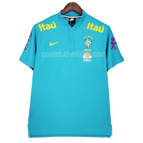 nike camisola brasil pre-match azul 2021-22