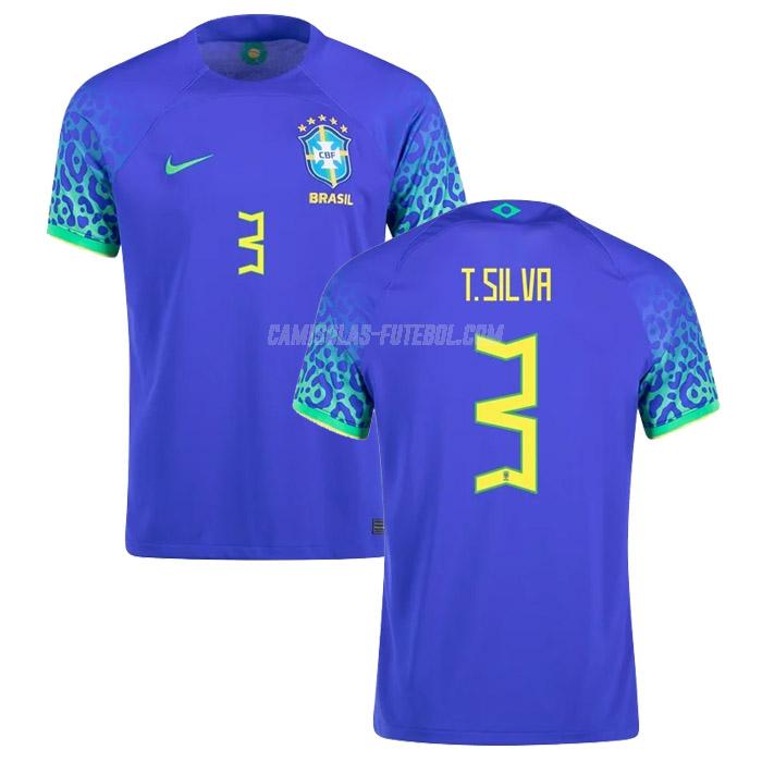 nike camisola brasil t. silva copa do mundo equipamento suplente 2022