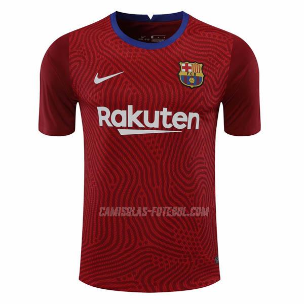 nike camisola fc barcelona guarda-redes vermelho 2020-21