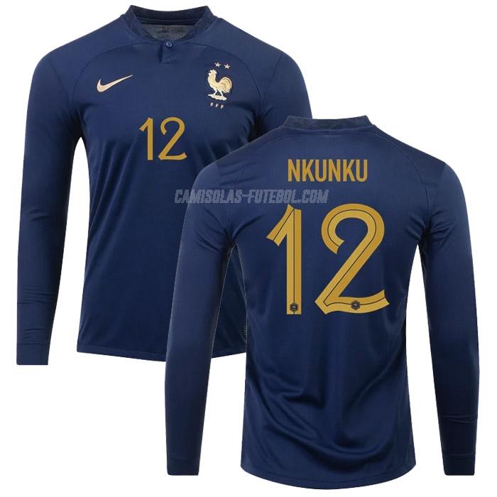 nike camisola frança nkunku manga comprida copa do mundo equipamento principal 2022