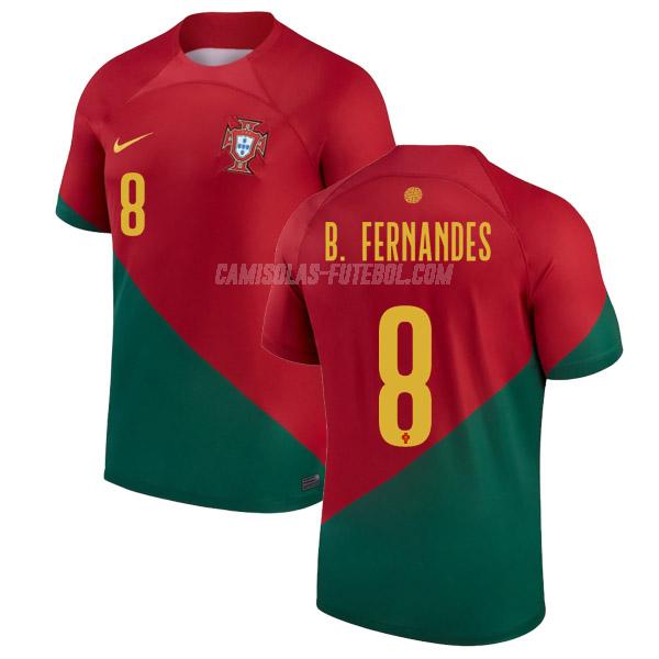 nike camisola portugal b. fernandes copa do mundo equipamento principal 2022