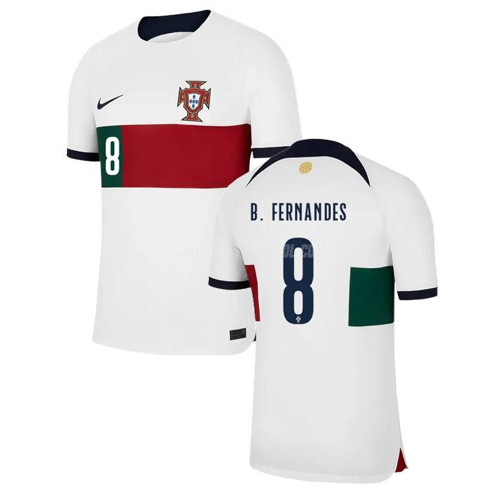 nike camisola portugal b. fernandes copa do mundo equipamento suplente 2022