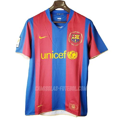 nike camisola retrô barcelona equipamento principal 2007-2008