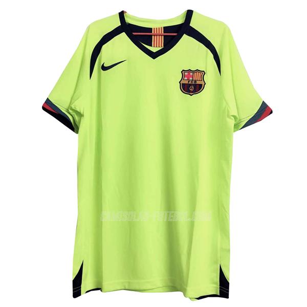 nike camisola retrô barcelona equipamento suplente 2005-2006