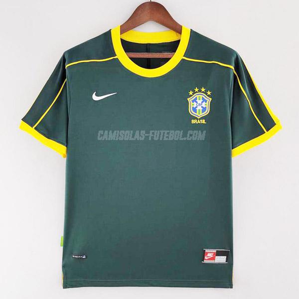 nike camisola retrô brasil equipamento principal 1998 