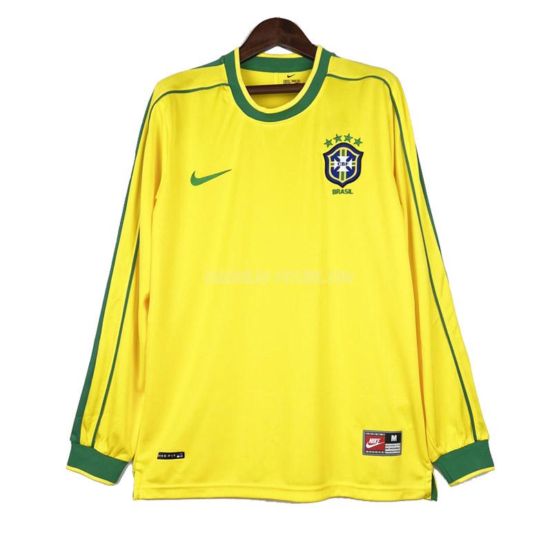 nike camisola retrô brasil manga comprida equipamento principal 1988