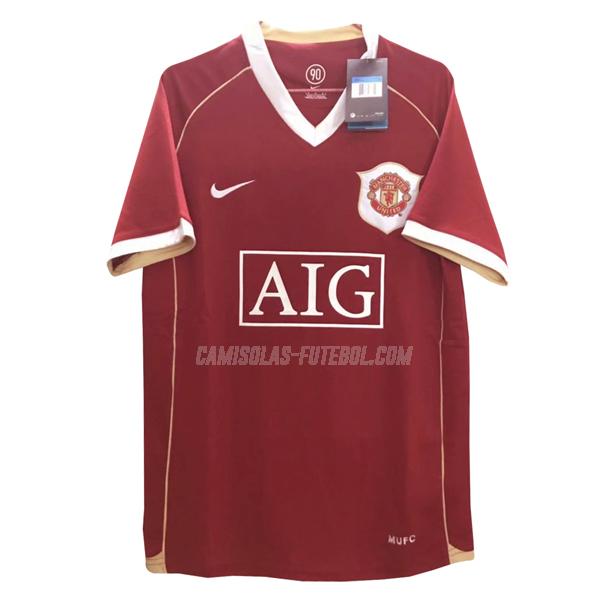 nike camisola retrô manchester united equipamento principal 2006-2007