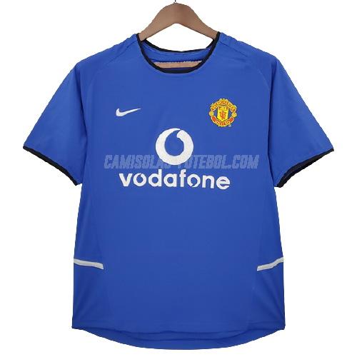nike camisola retrô manchester united equipamento suplente 2002-2004