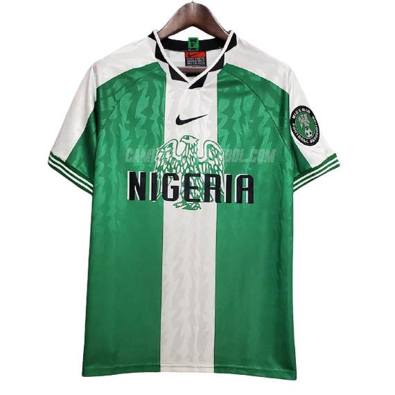 nike camisola retrô nigéria equipamento principal 1996