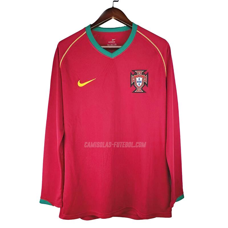nike camisola retrô portugal manga comprida equipamento principal 2006