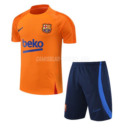 nike camisola training barcelona traje laranja 2022-23