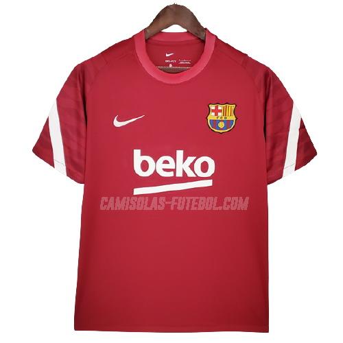 nike camisola training barcelona vermelho 2021-22