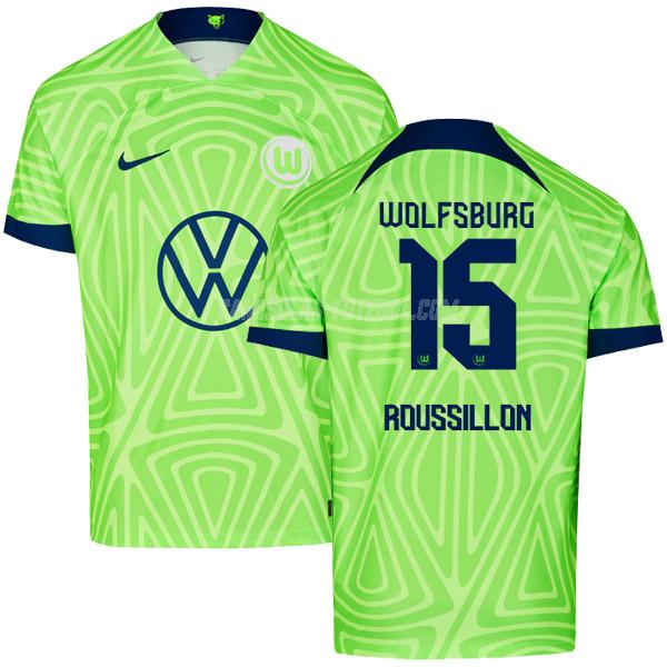 nike camisola wolfsburg roussillon equipamento principal 2022-23