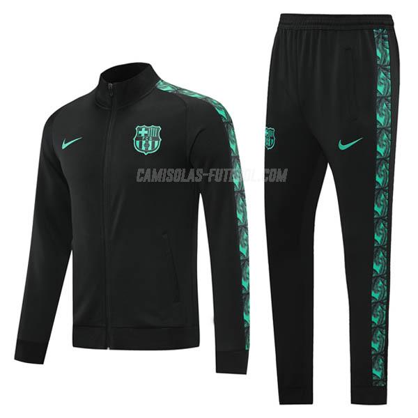 nike casaco barcelona preto-verde 2020-21