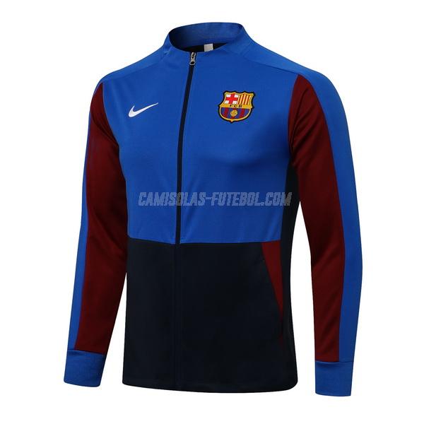 nike casaco barcelona top azul-preto 2021-22