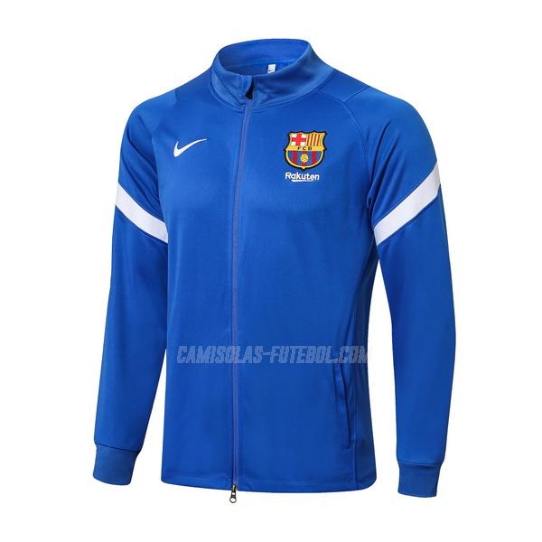 nike casaco barcelona top azul 2021-22