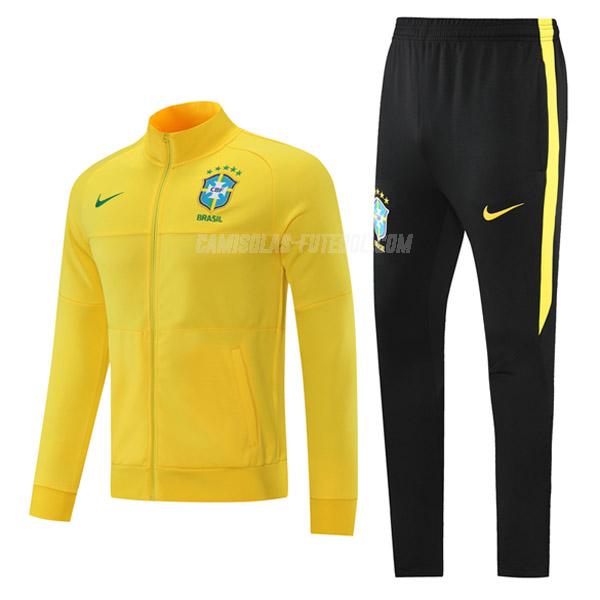 nike casaco brasil 08g57 amarelo 2021-22