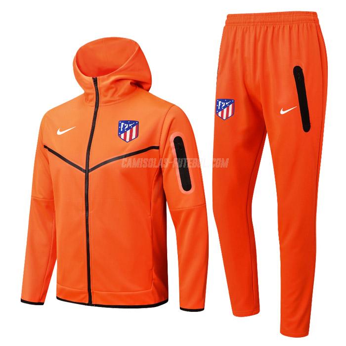 nike casaco com carapuço atlético de madrid 22125a1 laranja 2022-23