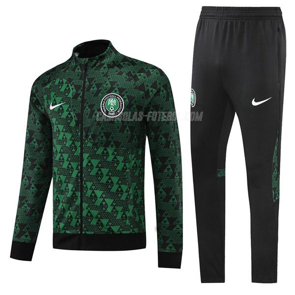 nike casaco nigéria preto verde 2022-23