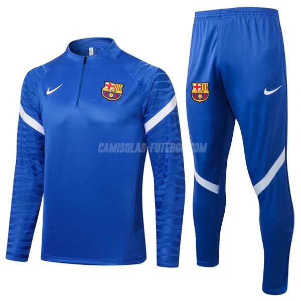 nike sweatshirt barcelona fcb1 azul 2021-22