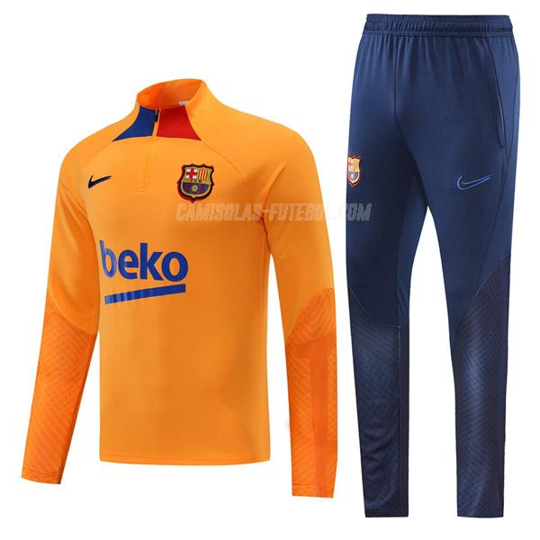 nike sweatshirt barcelona laranja 2022-23