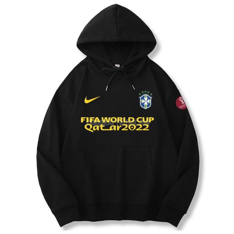 nike sweatshirt com carapuço brasil copa do mundo 221125a1 preto 2022