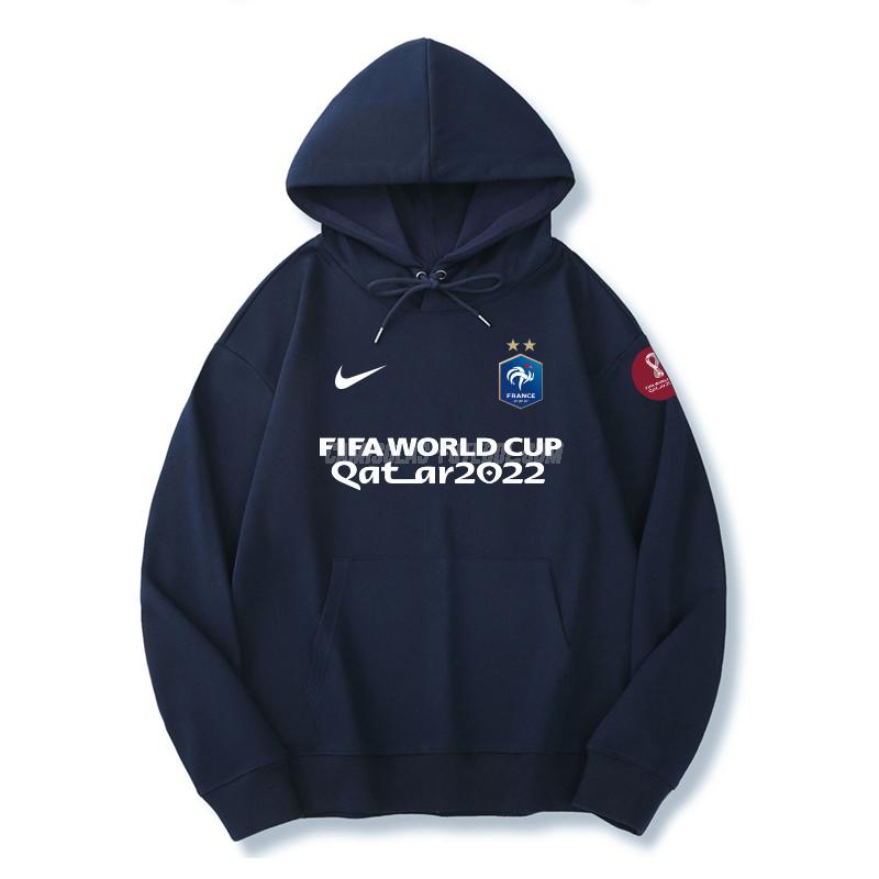 nike sweatshirt com carapuço frança copa do mundo 221125a1 azul 2022