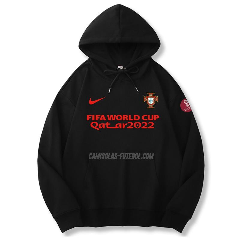 nike sweatshirt com carapuço portugal copa do mundo 221125a1 preto 2022