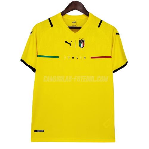 puma camisola itália guarda-redes amarelo 2021-22
