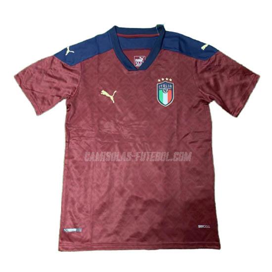 puma camisola itália guarda-redes vermelho 2020-21
