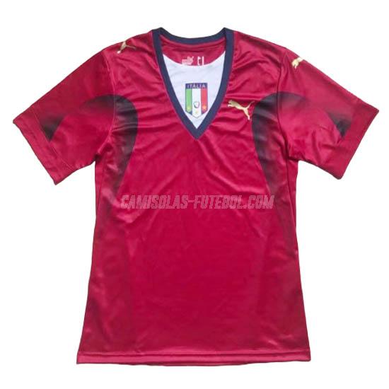 puma camisola retrô itália guarda-redes vermelho 2006