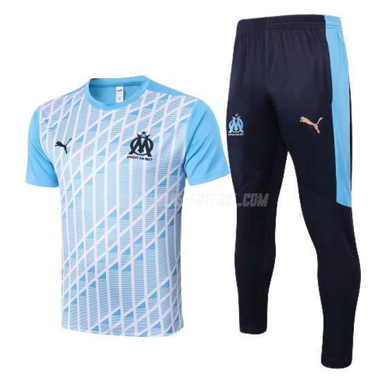 puma camisola training e calças olympique de marsella azul 2020-21
