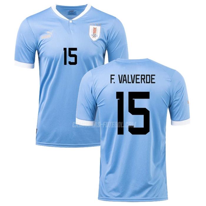 puma camisola uruguai f. valverde copa do mundo equipamento principal 2022