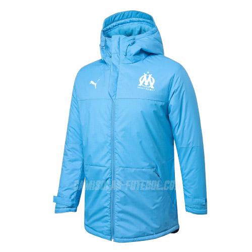puma casaco acolchoada olympique de marsella azul 2020-21