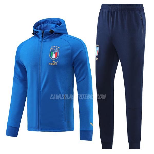 puma casaco com carapuço itália azul 22813a 2022-23