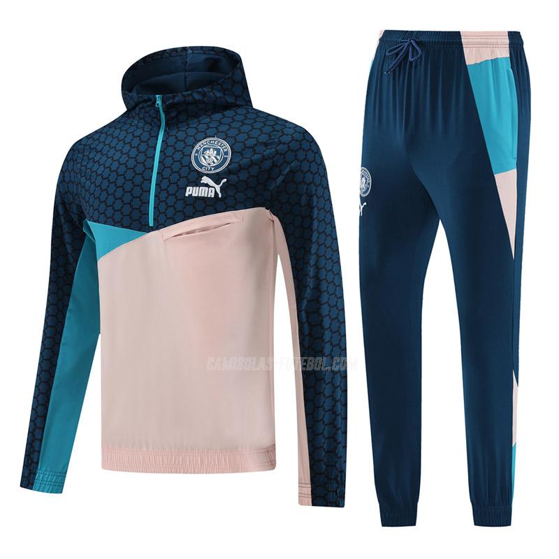 puma sweatshirt com carapuço manchester city 231125a1 azul rosa 2023-24