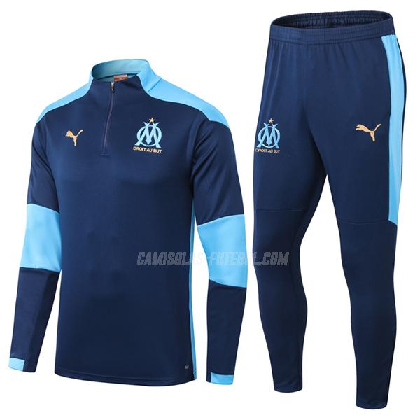 puma sweatshirt olympique de marsella azul 2020-21