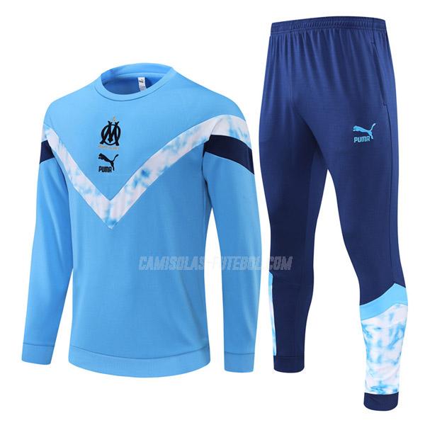 puma sweatshirt olympique de marsella azul claro 22820a 2022-23