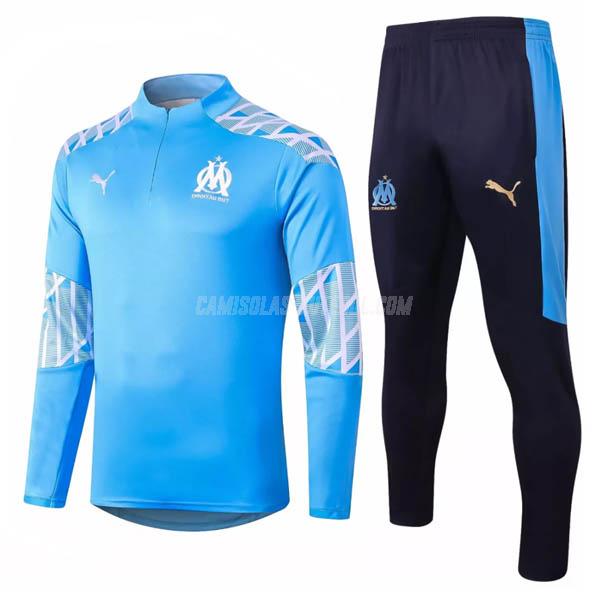 puma sweatshirt olympique de marsella i azul 2020-21