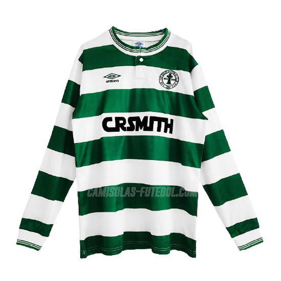 umbro camisola retrô celtic de glasgow manga comprida equipamento principal 1987-88