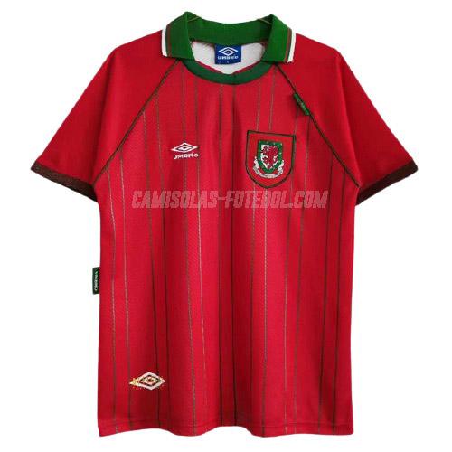 umbro camisola retrô galês equipamento principal 1994-96