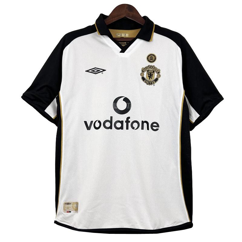 umbro camisola retrô manchester united 100 aniversário equipamento suplente 2001-2002